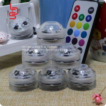 3 LED Remote Control Color Changing Diamond Shapes Waterproof Submersible Led Tea Light photo-2