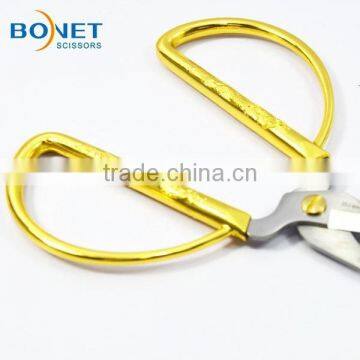 S11004 FDA Qualified 5" Heavy-duty Gold Plated Ribbon Cutting Scissors photo-5