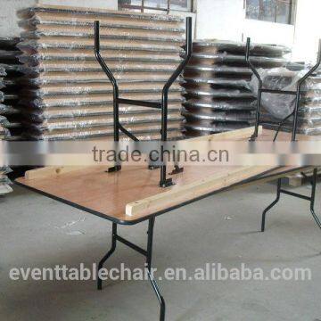 30*96" PVC Table Edge Plywood Wooden Foldable Table photo-4