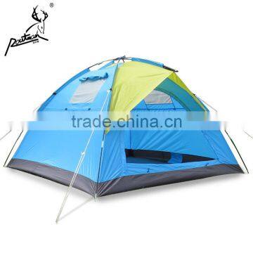 3 Person Double Layer Ripstop Polyester Family Camping Tent With Fiberglass Pole