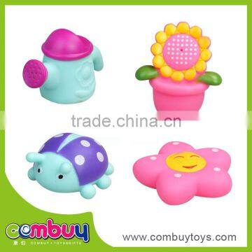 4PCS New Product Baby Flower Rubber Turtle Bath Toy