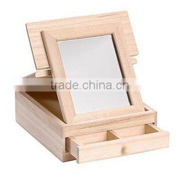 Wooden Makeup Organizer Box Cosmetic Case photo-2