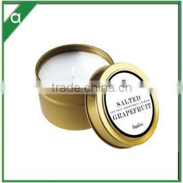 Small Luxury Travel Scented Candle in Gold Tone Tin photo-2