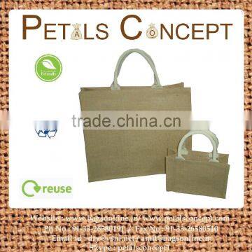 Jute Shopping Bag With Padded Rope Handle