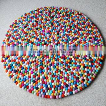 High Quality Nepal Handmade Round Wool Felt Ball Carpets/rugs photo-3
