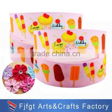 Wholesale High Quality Girls Printed Grosgrain Ribbon for Hair Tie