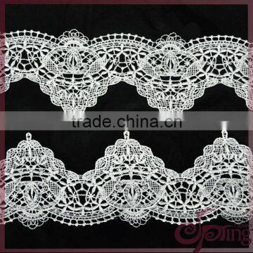 White embroidery lace trim, vintage guipure lace trimming for dress,blouse