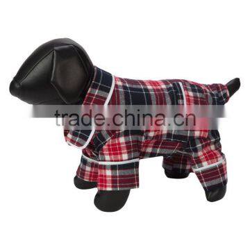 New Check Flannel Dog Puppy Pajamas , Pet Clothes S - Extra Large