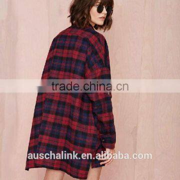 Hot Sale Summer Custom Western Women Plaid Shirt Factory Price photo-4