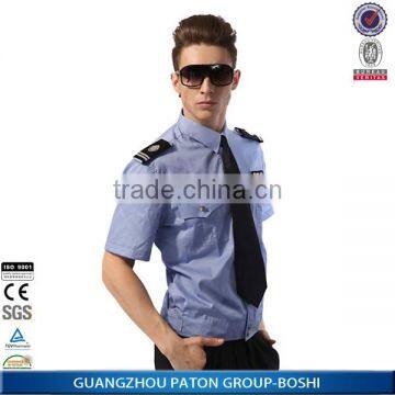 Breathable Summer Short Sleeve Security Guard Wear Shirt Of Light Blue Color SCSR-103