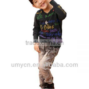 2015 colorful knitting pattern child clothing autumn