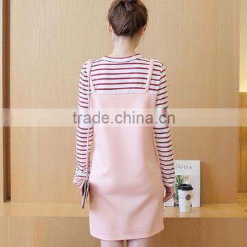 Zm51261a China Wholesale Maternity Clothing Stripe Long Sleeve Woman Maternity t Shirt photo-4