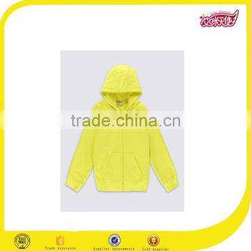 Blank High Quality 100% Cotton Kids Wholesale Dri Fit French Terry Plain Zip up Hoodies for Girls
