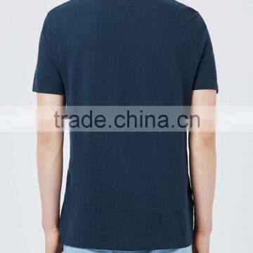 Navy Blue Blank Mens t Shirts Soft Breathable Cotton T-shirt Custom Summer Wear for Wholesale photo-3