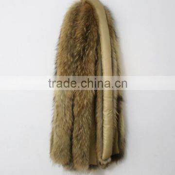 BBG-H-2 Natural Raccoon Fur Trimming / Real Fur Hood Trim / Trim For Collar photo-6