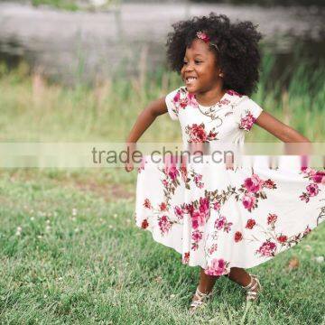 Match Mom And Daughter Clothing Mommy And Me Vintage Style Beach Dress With Flower photo-4