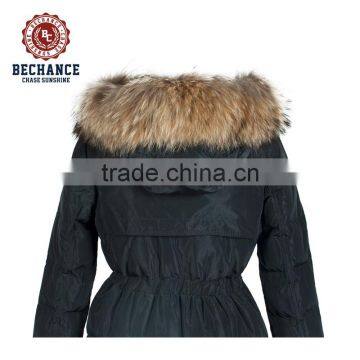 Womens Faux Fur Coat Long Down Coat With Fur photo-5