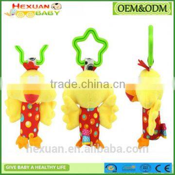 New Animal Dog Soft Stuffed Plush Crib Bed Hanging Hand Rattles Baby Toys photo-6