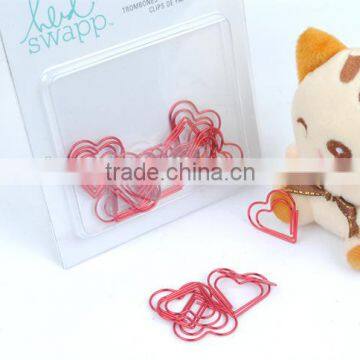 Heart Shape Planner Clip Stainless Steel Plating Paper Clip photo-2