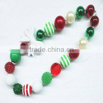 Christmas Baby Bubblegum Beaded Necklace photo-4