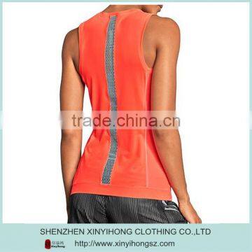 OEM Plain Color Dry Fit Sport Mesh Fabric Singlet/vest for Ladies