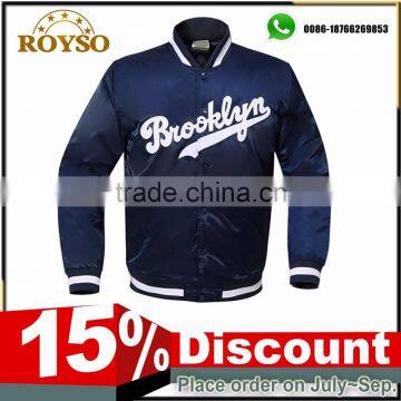 Custom American Baseball Letterman Satin Letterman Kids Varsity Jacket Nylon Soft Shell Jacket