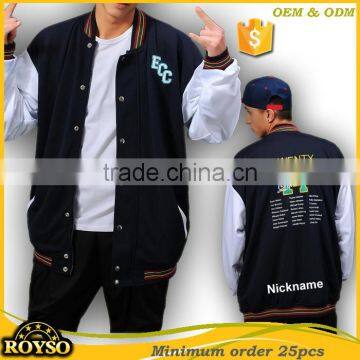 Customize Custom Made Mens Winter American Cheap Varsity Baseball High School Uniforms College Bomber Hip Hop Embroidery Jacket
