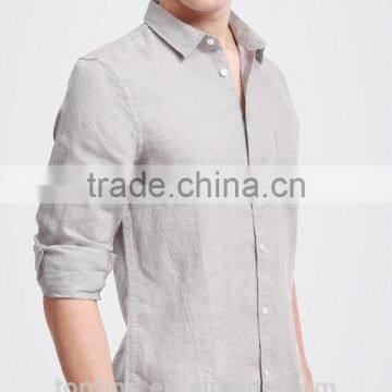 wholsale long sleeve customs linen cotton men shirts