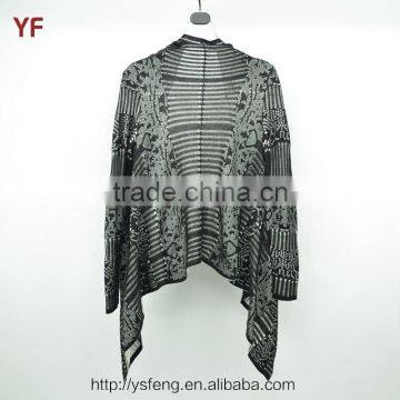New Jacquard Sweater Design Women Fashion Winter Poncho Coats photo-2