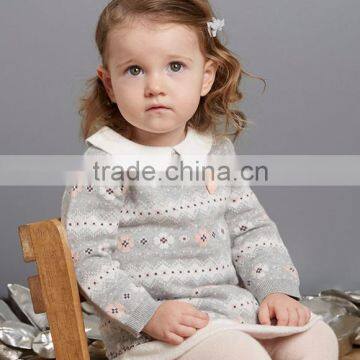 China Factory Wholesale Knitted Crocheted Pattern New Born Baby Sweater for Girls photo-2