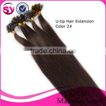 2016 Hot Selling Unprocessed Virgin Pre-bonded U-tip Hair Extension, Blonde Straight Human Hair photo-2