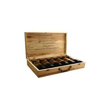 2014 new style 6 bottles wooden wine gift boxes
