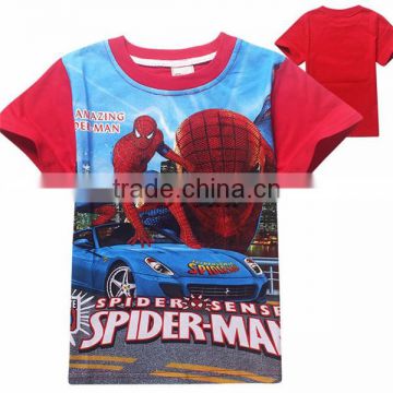 Super hero cartoon T-Shirt for kids, Spider man Design T-Shirt cheap price, Children's cotton T-Shirts