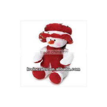 lovely plush red snowman toys stuffed