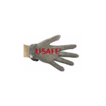 Cut resistant level 5 steel finger butcher glove /kitchen glove