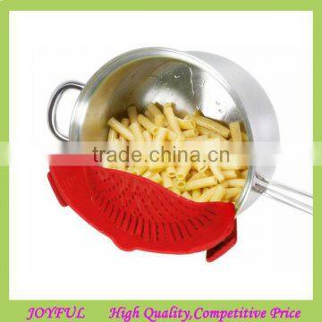 Hot Sale Clip-on Silicone Strainer,Universal Size Fits Most Pans