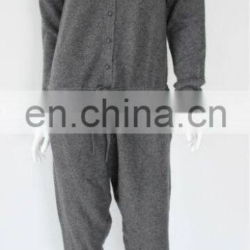 wholesale 12gg flat knitted women pure 100%cashmere jumpsuit