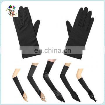 Adult Girls Black Short to Long Sexy Satin Gloves HPC-2464