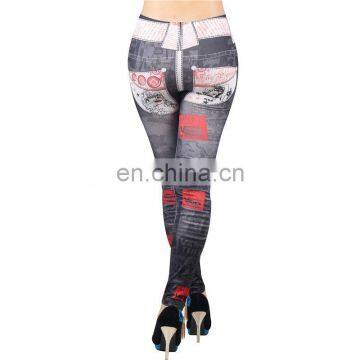 Newest printed seamless tatoo design legging pantaloon