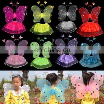 wholesale fairy Wings 4pce Set angel butterfly wings