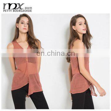 Breathes see through tops for women 2016 linen shirts cotton blouse