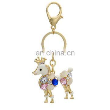 rhinestone dog trinketsmetal keychain