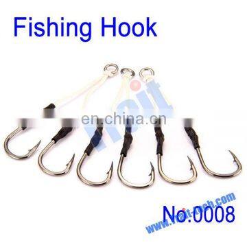 High Quality 6PCS Strength Metal Fishing Hook with Rope