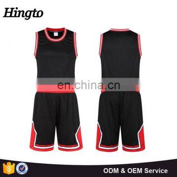 Cheap team youth best basketball uniform design color black