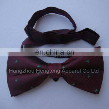 Pre tied 100% Silk Bow Tie with Flower Design