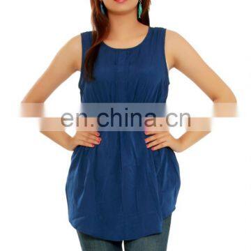 Designer western lady top sleeve less round neck There is an elastic waist wholesaler