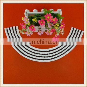 wholesale Fashion Designs white with black color stripe Collar/webbing neckline/fabric necktrim for garment hot sale