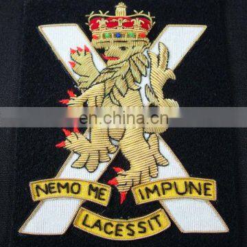 Bullion wire patches, crest blazer badges, regimental badge, bespoke badge