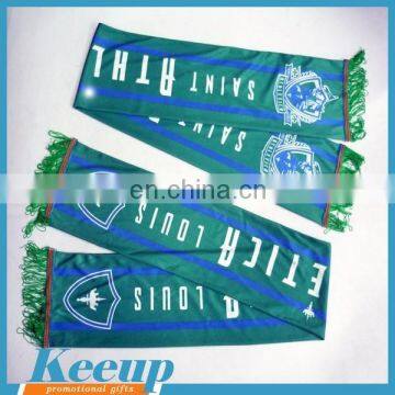 Custom promotional Silk satin soccer fans scarf