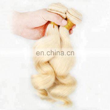 Brazilian Blond 613 Human Hair Bundles With Closure Cuticle Aligned Hair photo-2